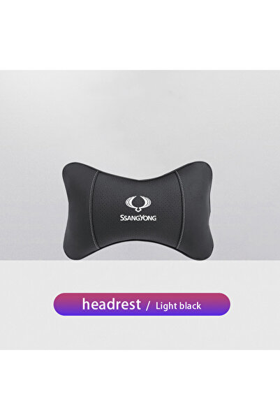 Choice4 وسادة رأس سوداء اللون، قطعة واحدة، لمقعد السيارة، مزودة بشعار السيارة...