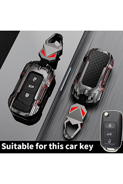 Choice A-black zinc alloy Car Key Case Cover For VW Volkswagen Polo Tiguan Pa...