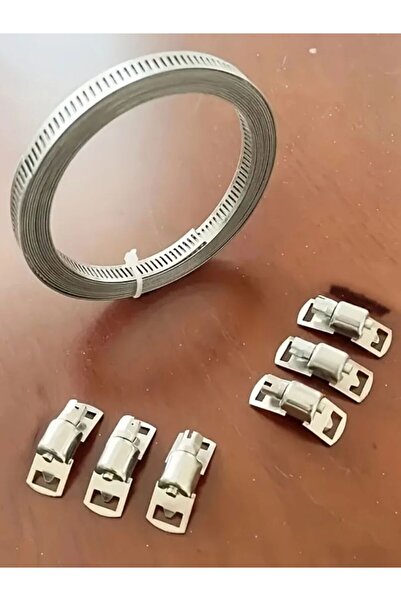 Choice 3 meters and 6 heads 304 Stainless Steel Hose Clamp Strap Assortment K...