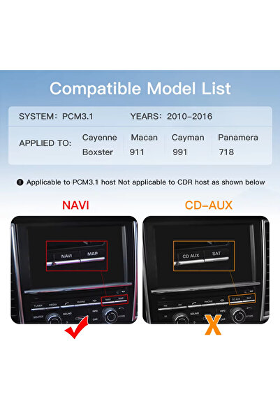 Choice وحدة كاربلاي اللاسلكية PCM3.1 ومحول أندرويد أوتو لسيارات بورش باناميرا...