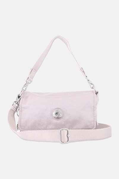 Kipling Women Brand Logo Cross Body Bag With Keyring, Grey