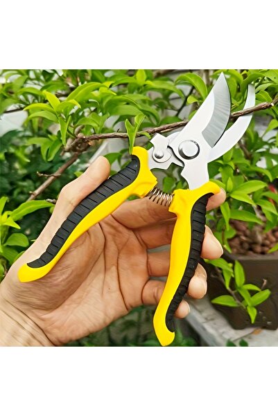 Choice Yellow-Large Garden Pruning Shears Professional Gardening Scissors for...