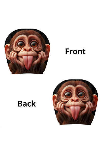 Choice TZT204 Cute and funny tongue-sticking macaque breathable car headrest ...