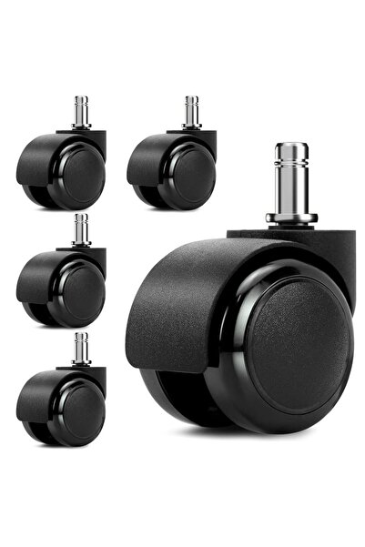 Choice1 2 inch 5PCS 1/5PCS Chair Wheel Caster Replacement Soft Mute Desk Cast...