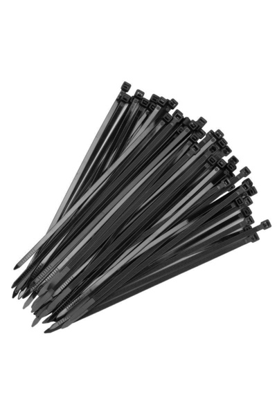 Choice3 3x300mm black 100 PCS Self-lking Plastic Nylon Tie Black Fastening St...