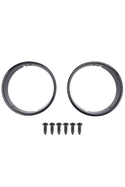 Choice black 2PCS Car Headlight Bezel Cover Scratch Resistant Decorative Blac...