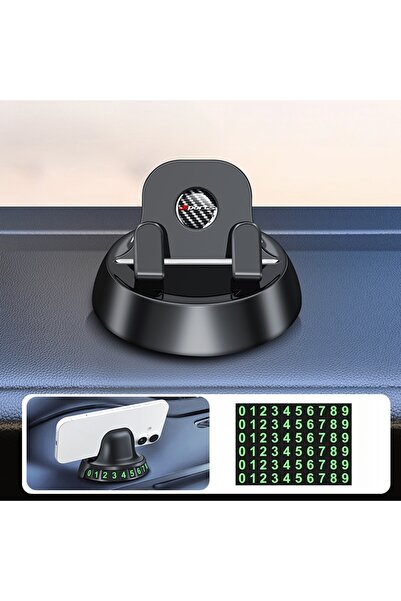 Choice black Car dashboard phone holder parking number plate universal 360 ° ...