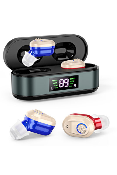 Choice Redblue CIC elderly hearing aid rechargeable mini wireless hearing aid...