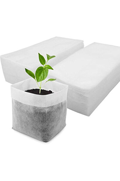 Choice White 100pcs Disposable Plant Nursery Bag Great Water Retention Plant ...