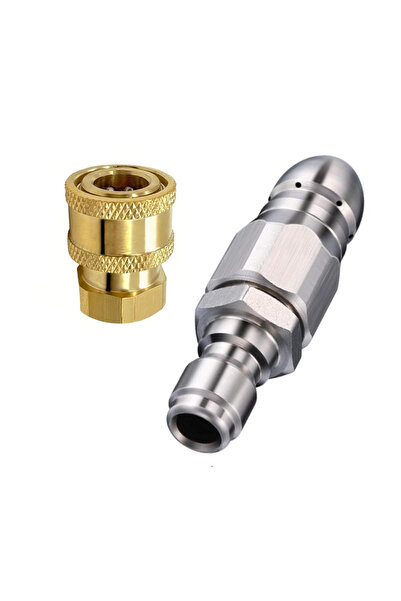 Choice A 5000 PSI Sewer Jetter Nozzle With 1/4'' Quick Connect Drain Cleaning...