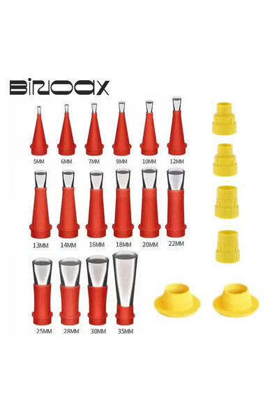 Choice 22 Pcs Stainless Steel Caulk Nozzle Applicator with Base Caulking Fini...