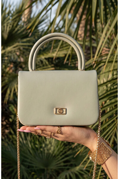 Çanta Trend Geantă de mână mini cutie verde mentă pentru femei, cu mâner late...