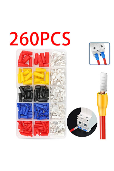Choice 260PCS 260pcs boxed C45 1.5~10mm² Pin Lug Circuit Breaker Non Insulate...