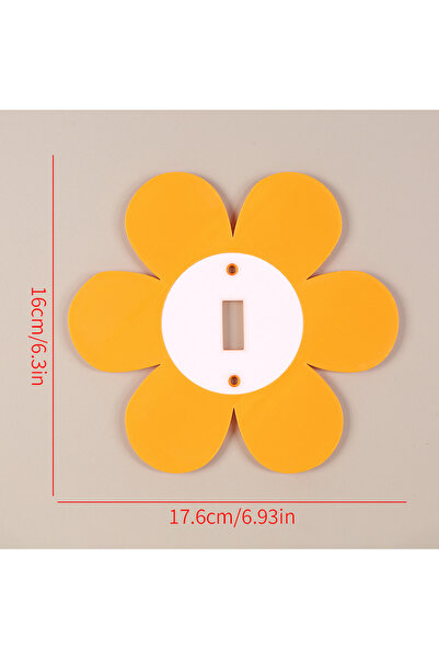 Choice1 Orange Cross-border Flower-shaped Switch Panel Frame, Bright Yellow &...