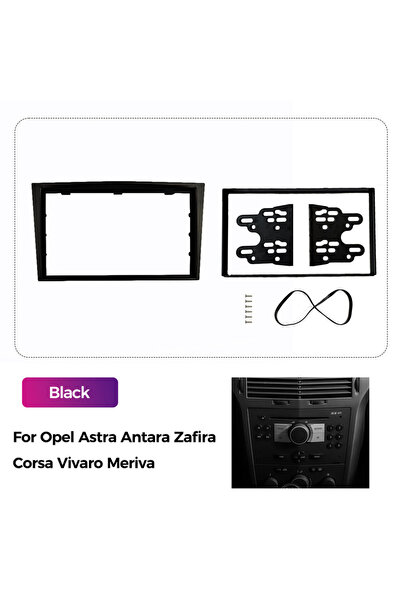Choice1 Black Frame 2 DIN Car Frame for Opel Astra H G J Vectra Vauxhall Anta...