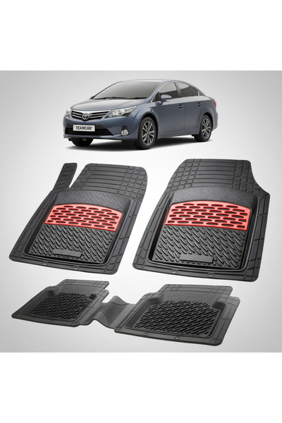 TEAMCAR Πατάκια δαπέδου Toyota Avensis T270 Συμβατά Sedan 2009-2012 | Κόκκινα