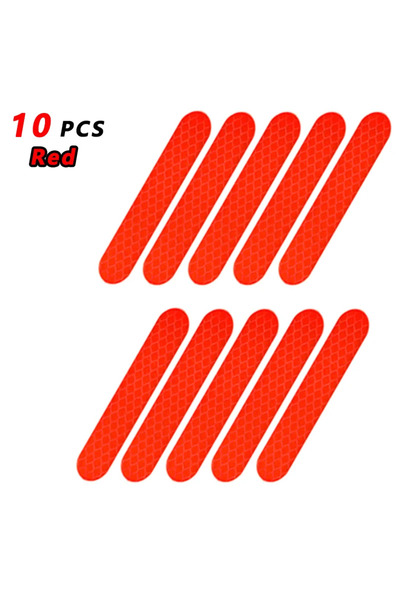 Choice7 10PCS Red 80-10PCS Helmet Safety Warning Reflective Stickers Strip Wa...