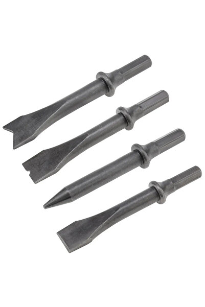 Choice as shown 4pcs/set Air Hammer Chisel Set Hexagonal Shank Heavy Duty Air...