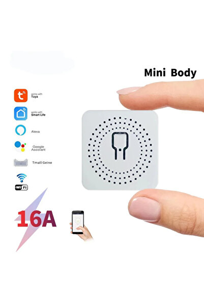 Choice White Mini 16A WiFi Smart Switch Home DIY 2-way Control Breaker Timing...