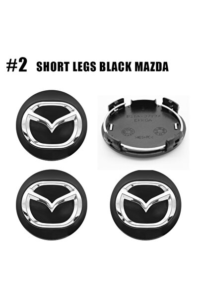 Choice3 أغطية مركزية سوداء من YTLGG لعجلات مازدا 1، 4 قطع، مقاس 56 مم، متوافق...