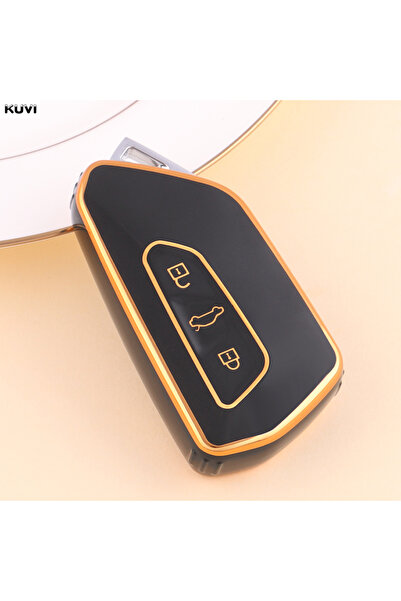 Choice5 Black TPU Style Car Key Case Cover Shell Fob For Volkswagen VW Golf 8...