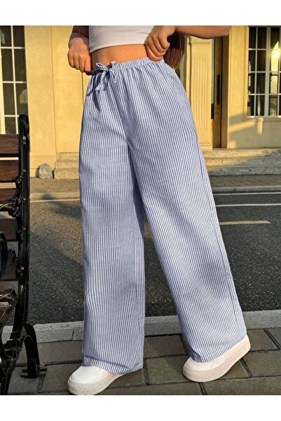 HÜMAKİDSWEAR KIZ ÇOCUK PALAZZO ÇİZGİLİ PANTOLON