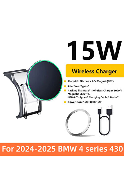 Choice Magnetic Chargre Car Phone Holder For 2024 2025 BMW 4 Series 430i Air ...