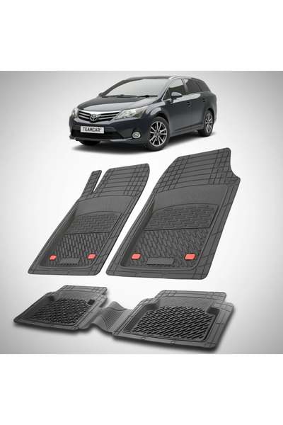 TEAMCAR Πατάκια δαπέδου συμβατά με Toyota Avensis T270 Estate 2009-2012 | Μαύρα