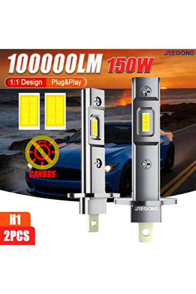 Choice مصابيح أمامية H1 LED عالية الطاقة جديدة للسيارة، سهلة التركيب، 100000 ...