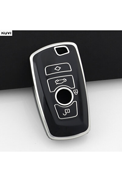 Choice4 سلسلة مفاتيح مفتاح سيارة أسود اللون مصنوع من مادة TPU، مناسب لسيارات ...