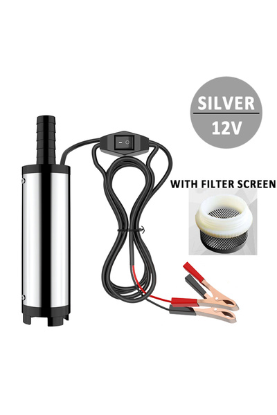 Choice6 silver 12v Car Electric Oil Pump Submersible Pump Portable Mini 12V 2...