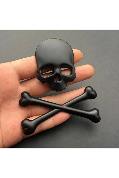 Choice3 Style36 black 1pc Car Motorcycle 3D Metal Skull Badge Sticker Emblem ...