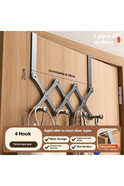 Choice 4 Hook Gray Home Glasses For Clothes Hanger Hook Metal 4/5/6 Offers An...
