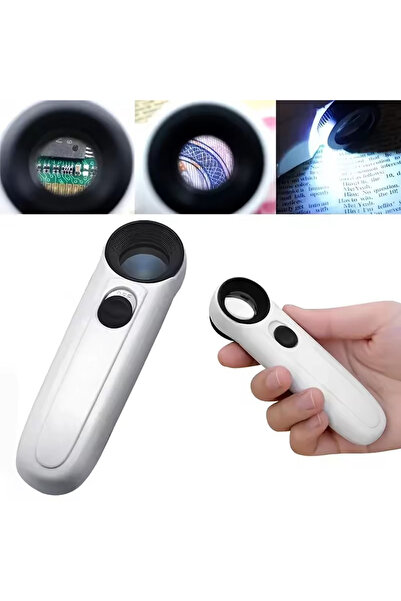Choice 40X Handheld Magnifier with Two LED Lights, Jewelry Identification, Di...