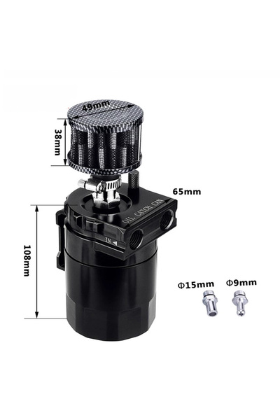 Choice balck Black Polish Universal 300ml Oil Catch Tank Aluminum T6061 Aircr...