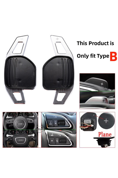 choice2 fit Type B Silver Aluminum Steering Wheel Paddle Shifter Extension fo...