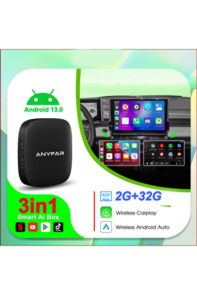 Choice صندوق أندرويد 13 بسعة 2 جيجابايت/32 جيجابايت، بأسلاك التحويل السلكي إل...