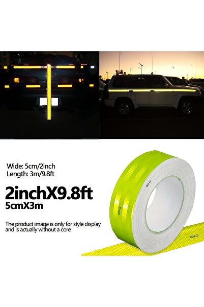 Choice 5cm Length3m Reflective Tape Outdoor Waterproof DOT-C2 Fade Resistant ...