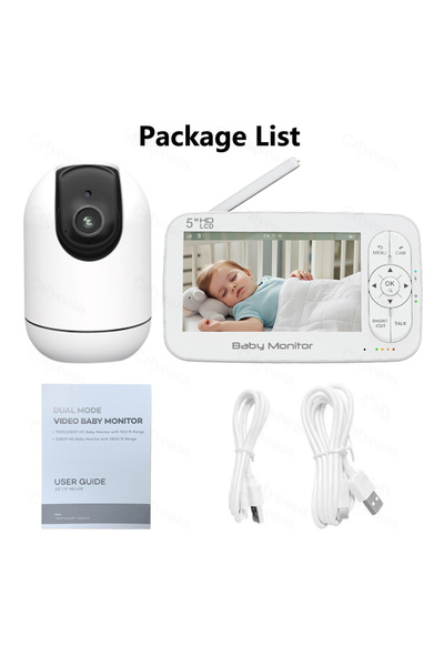 Choice1 جهاز مراقبة الأطفال BM5R بتقنية الواي فاي، مع إمكانية التحكم عبر تطبي...