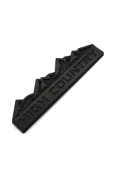 Choice3 Full Black 3D Metal High Country Letter Logo Sticker Fender Side Embl...