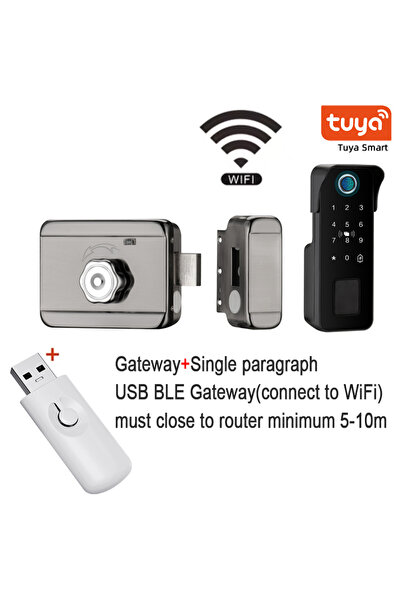 choice2 XSDTS Black Gateway Single Tuya Waterproof Smart Door Lk Fingerprint ...