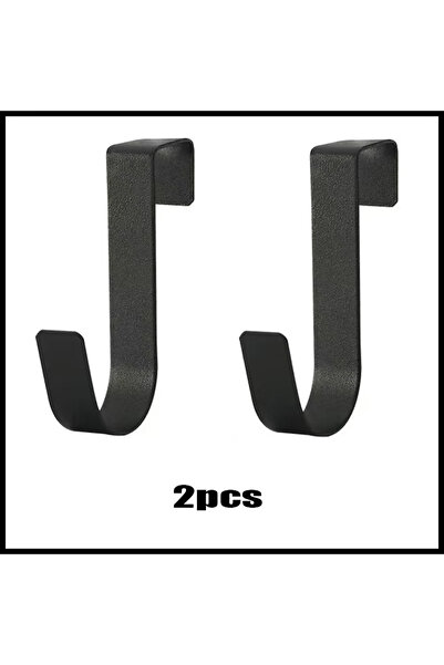 Choice3 black 2pcs S-Shaped Metal Hook Cabinet Door Hanging Rack Gadgets Hold...