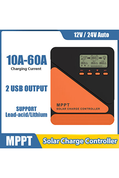 choice2 12V 24V 60A MPPT Solar Charge Controller 10A 20A 40A 60A PV Panel Cha...