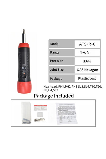 Choice3 مجموعة مفكات عزم الدوران الاحترافية ATS-R-6 من علييكي، قابلة للتعديل،...