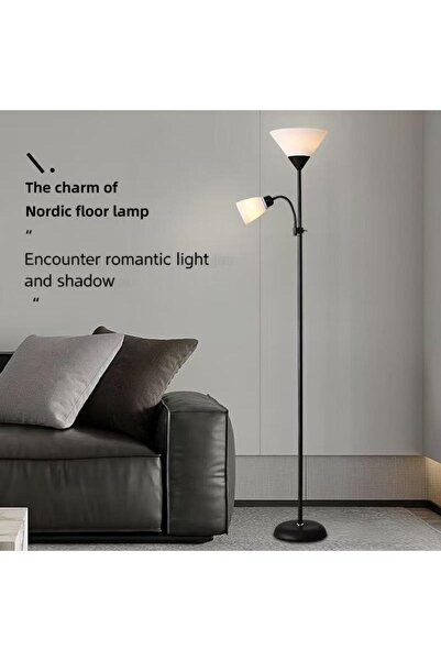 Generic Black Luxury-lite mother-and-son floor lamp, minimalist post-modern c...