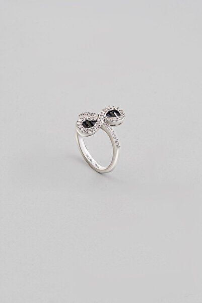So CHIC... Minimal Sonsuzluk 18 Ayar Beyaz Altın Kaplama Gümüş Yüzük