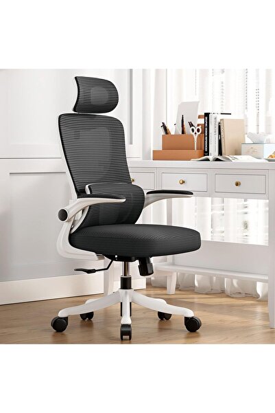 Arabest Black Small Office Chair, Height Adjustable, with 360° Swivel Rolling...
