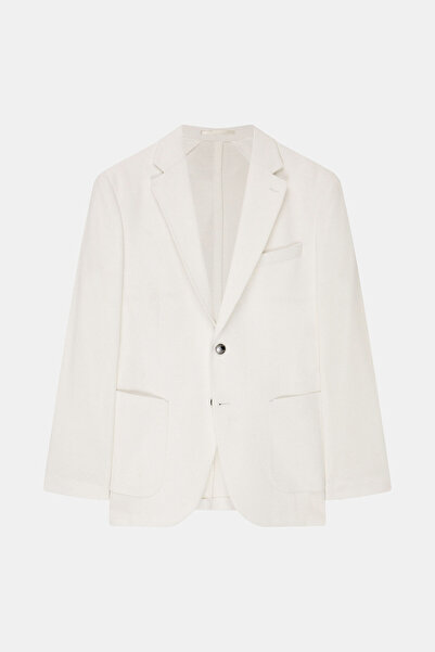 W Collection BEYAZ DÜĞMELİ YÜN CEKET