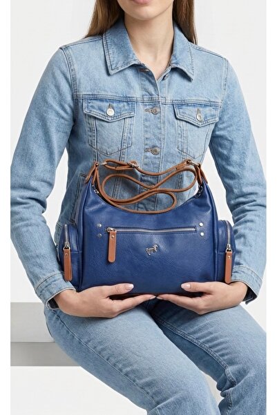 Çanta Trend Mega Polo Club of Colors Soft Faux Leather Multi-Compartment Shou...