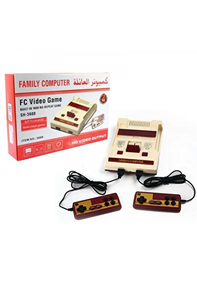 Generic Family Computer Game Console 1000 Built-in Games with Gun & 2 Control...